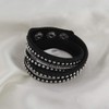 KUIYAI Wrap Leather Bracelet with Bling Bling Crystal Rhinestones and