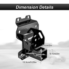 ROMELACK 2” Rear Trailer Hitch & Shackle Receiver with 3/4'' D Ring and 7/8" Locking Pin Compatible with Can Am Maverick X3/MAX 2022-2024