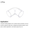 sourcing map 2Pcs Clear Elbow Fitting, 25mm/0.98" 2 Way Acrylic