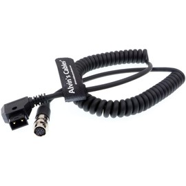 Alvin's Cables 12 Pin Hirose Power Cable for B4 2/3" Fujinon Canon Nikon Lens 12 Pin Female to D Tap Male Coiled Power Cord