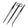 Mandala Crafts Black Stainless Steel Aquascape Tools Kit - Aquascaping