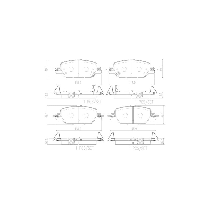 Brembo Balatas NAO para Honda CR-V 2017-2024 P28097N