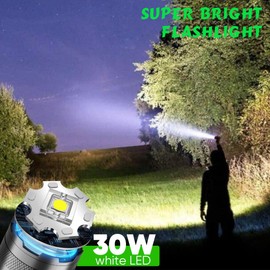 X.Store 2 Pack Flashlight Rechargeable, Super Bright High Lumens Led Flashlight 4 Modes with Stepless Dimming Function, High Power Waterproof Handheld Flash Light for Emergecy Camping Hiking Outdoor