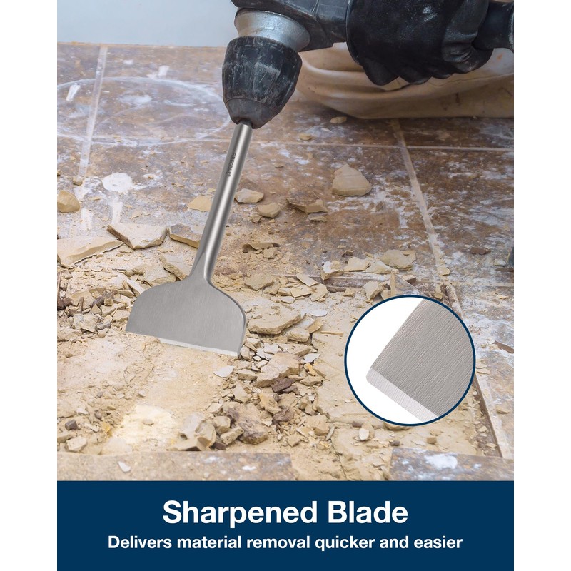 SDS Plus Chisel, Firecore 4 Inch by 11 Inch Tile