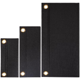 CREATCABIN 3Pcs Black Purse Felt Insert Organizer 3 Sizes Wool Tote Bag Organizer with Eyelet Bag Classic Inner Pocket Storage Multipurpose Handbag for Pochette Envelope Bag Travel Bag Cosmetic Bag