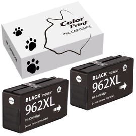 ColorPrint Compatible Ink Cartridge Replacement for HP 962XL 962 XL for OfficeJet Pro 9010 9015 9025 9018 9020 9012 9019 9016 9014 9027 9029 9026 9022 9028 e Series Printer (2-Pack, Black High Yield)