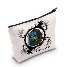 Horror Movie Inspired Makeup Bag Gothic Movie Lover Gift Scary Animation Gift (Cora Bag EU)