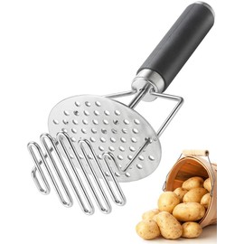 Potato Masher Stainless Steel, Potato Ricer, Potato Masher Hand, Masher Kitchen Tool, Ricer for Mashed Motatoes, Dual-Press Design