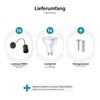 ledscom.de Waika Reading Lamp with Gooseneck and Switch Matte Black