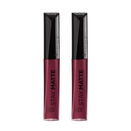 Rimmel Stay Matte Liquid Lip Color, Plum This Show, 0.21 Fl Oz, Pack of 2