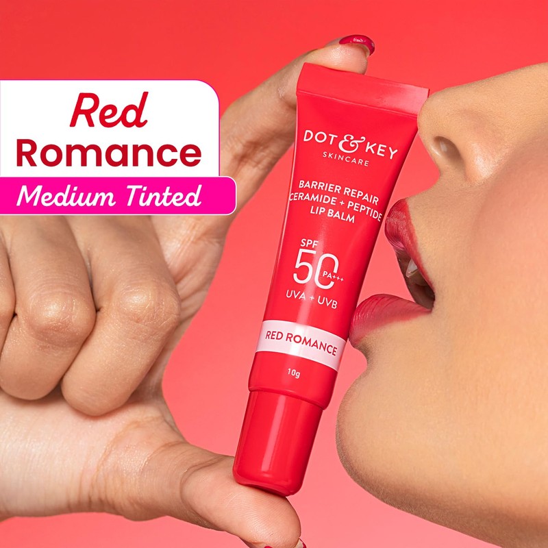 DOT & KEY Ceramide&Peptide Barrier Repair Lip Balm Spf 50,Pa+++|Red