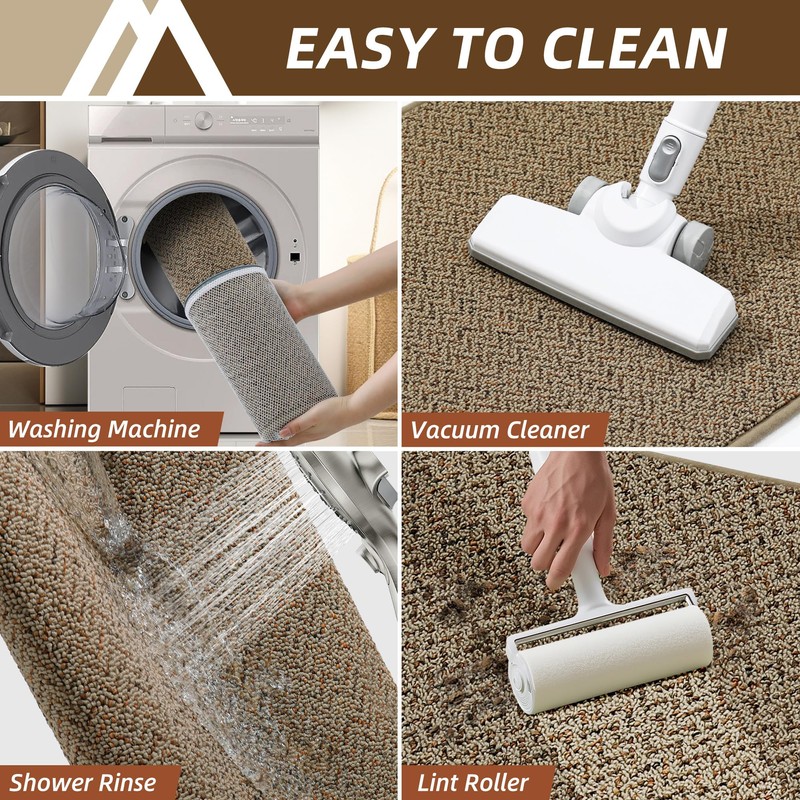 COSY HOMEER Kitchen Rugs Non-Slip Washable Kitchen Floor Mats 17"x30"