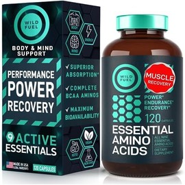 WILD FUEL- Suplemento de Aminoácidos Esenciales 3,000mg Complejo Amino  Los 9 Mejores Aminoácidos para el Crecimiento Muscular