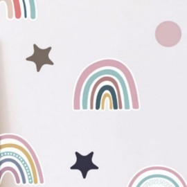 Rainbow Room Decor Sticker for Kindergarten and Daycare Wall Decoration 5ea
