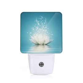 YASHILAIYA Magic Lotus Flower Night Light,Lotus Night Lights Plug into Wall Night Lights for Boys Girls, for Stairway Hallway Bedroom 0.5W Nightlight