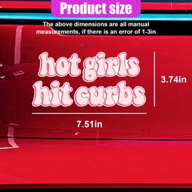 UHANBUT Hot Girls Hit Curbs Car Sticker Decal, Vinyl Waterproof Auto Bumper Stickers, Funny Vehicle Window Decal, Idea Present for Women & Girls, Cute Decoration Sticker for SUV, Truck, Laptop (1PC)