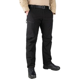 LAPG Men's BFE Stretch Tactical Cargo Pants, Athletic Fit Tactical Pants for Men, 11-Pocket Lightweight Tac Pants - Black - 38 x 34