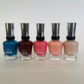 Sally Hansen Lot of 5 Sally Hansen Complete Salon Manicure Nail Polish Assorted Color Glitter
