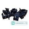 25mm Black PVC U Clip Conduit Push-in Saddles - Pack
