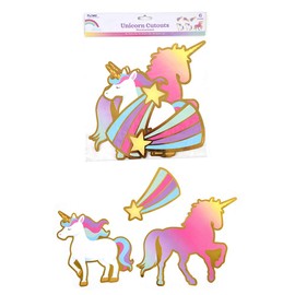 Ultimate Unicorn Party Supplies Set & Tableware Kit | Birthday Decorations, Games, Disposable Paper Plates, Cups, Napkins, Stickers, Treat Bags, and More! (Cut Outs; 6-Count)