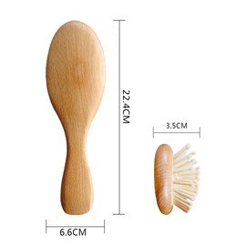 Orienex Wooden Boar Bristle Hairbrush, Hair Care, Scalp Massage, Glossy Hair, Wooden Brush, Beauty Hair Care