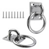 Shengsenfu Weaver Leather Tie Ring Plate, Zinc Plated Wall Mount
