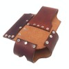 Basket Style Tape Measure Holder with Pencil Pouch (Dark Brown)