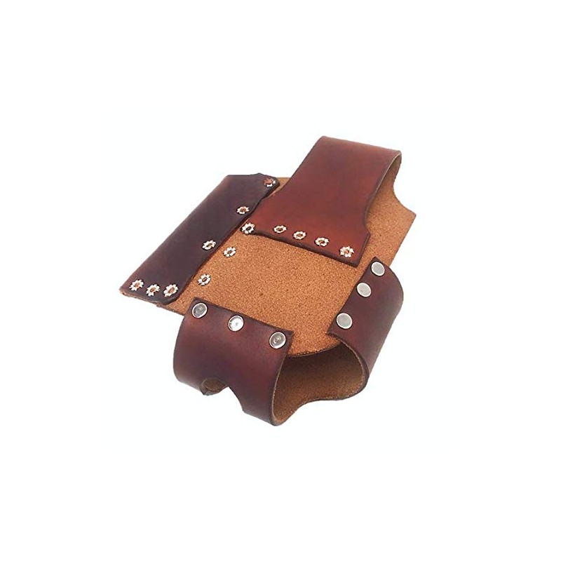 Basket Style Tape Measure Holder with Pencil Pouch (Dark Brown)