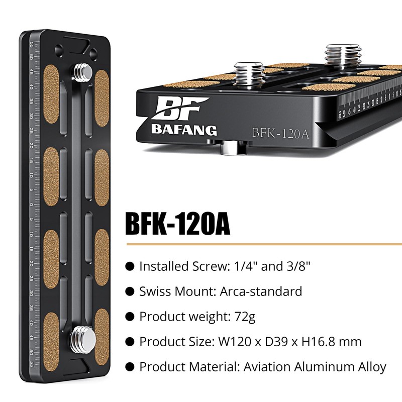 BF BAFANG 120mm Quick Release Plate with 1/4" Universal Screw