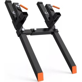 Unbranded 43"/60 Clamp-on Pallet Forks & Adjustable Stabilizer Bar Tractor Bucket 4000 lbs - 60" 1500lbs
