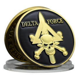Delta Force Challenge Coin – Special Forces Navy Seal Coin with Skull and Sword, Military Gift for Veterans and Soldiers