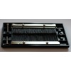 Black Double Gang Brush Strip Wallplate/Wall Plate/Faceplate Cable Tidy by
