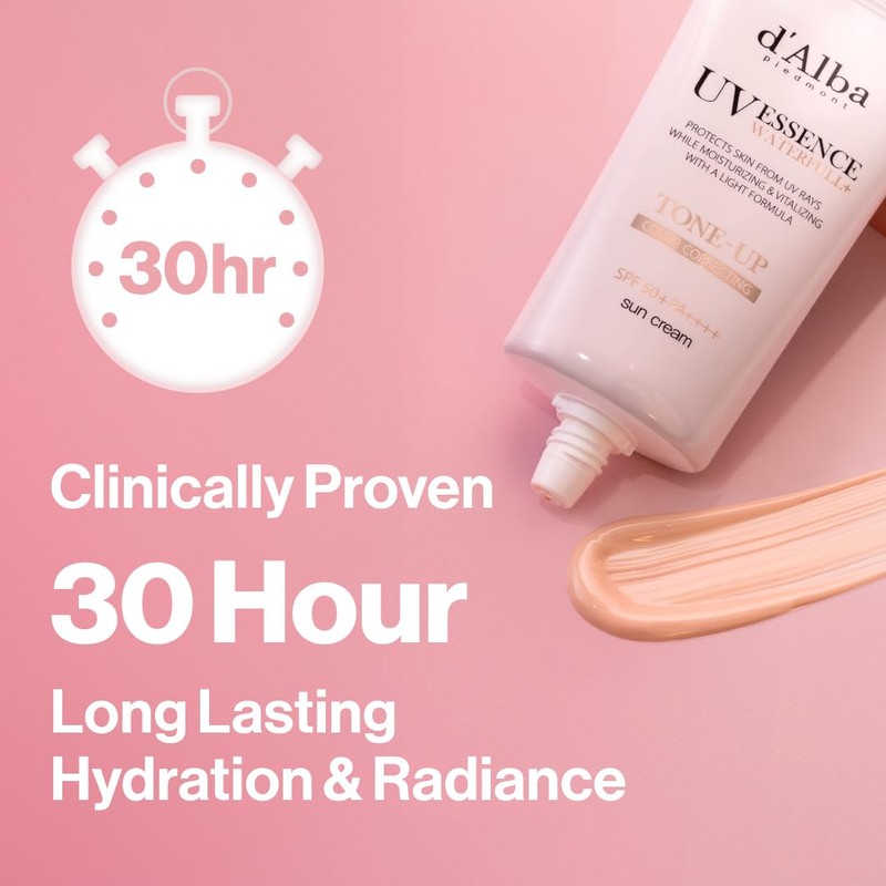 [2 ea] d'alba Piedmont Waterfull Tone-Up Sunscreen Serum BROAD SPECTRUM