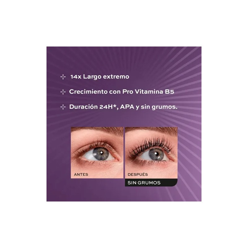 L'bel Extreme Long Máscara De Pestañas Waterproof 9g Negro