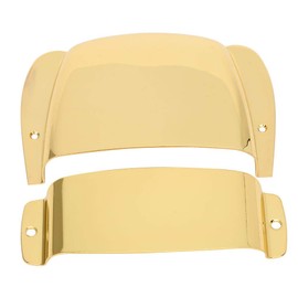 Pickup Bridge Cover, Zinc Alloy Bass Protective Cover with Screws for PB Electric Bass Guitar (Gold)