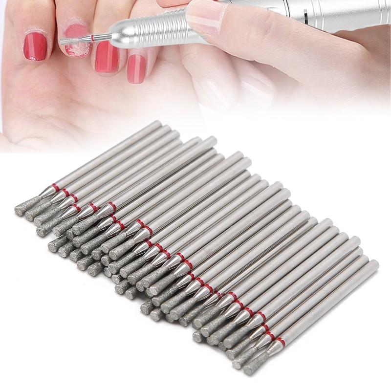 50pcs Inverted Cone Shape Nail Polishing Grinding Head Nail Art