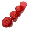 Crown Supplies Pack of 4 Large Red Rocks Tumblers Polycarbonate