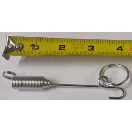 Detroit Packing Co. 4" Spring Latch Hook for Wire Rabbit Cages, Doors, Bunnies, Rodents, Hamsters, Squirrels, Birds - Metal Finger Spring (1-Pack, Finger-Hold)