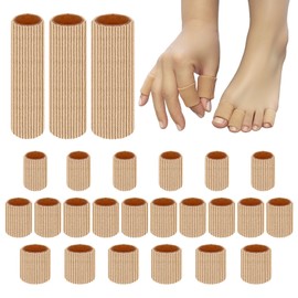 FICOFISE 25 Stück Zehenschutz Silikon, Schneidbar Zehenschutz Großer Zeh, 3 Verschiedene Größen Zehenpolster, Flexibler Zehenkappen, für Zehen und Finger Kissen Mais Schwielen Blasen Hühneraugen