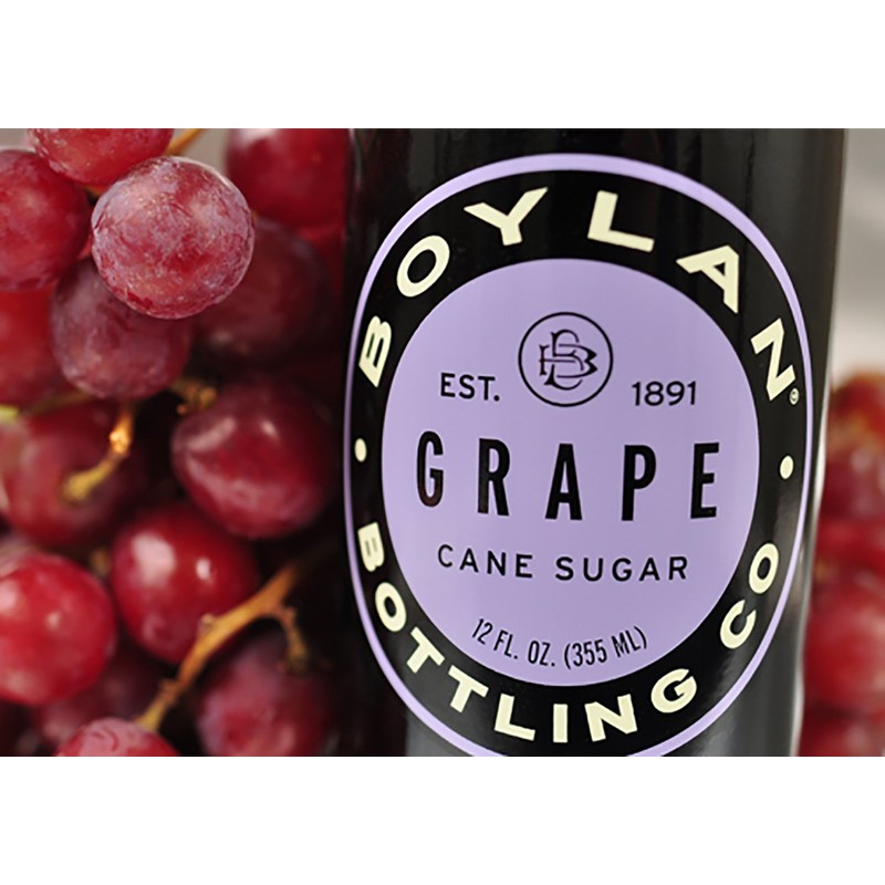 Boylan Grape Soda, 12 fl oz, 12 Count
