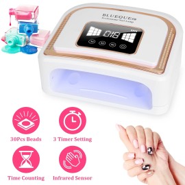 BLUEQUE Cordless Wireless Rechargeable LED & UV Nail Lamp Nail Gel Polish Light Dryer US