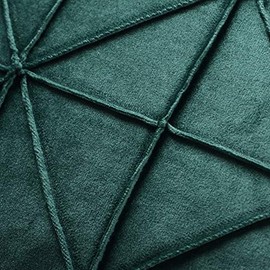 JWH Handmade Throw Pillow Covers Decorative Pillowcase Lumbar Back Support Rectangle Cushion Covers Velvet Accent Pillow Cases Luxury Farmhouse Sofa Couch Chair Decor Shams 14 x 24 Inch Dark Green