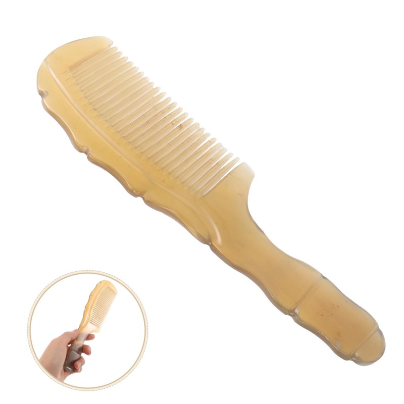 TOVINANNA Natural Ox Horn Hair Comb Large for Women Static