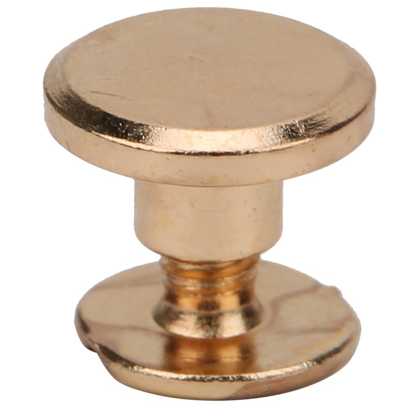 50 Sets 6.5mm Brass Flat Head Studs Screws Nail Rivets