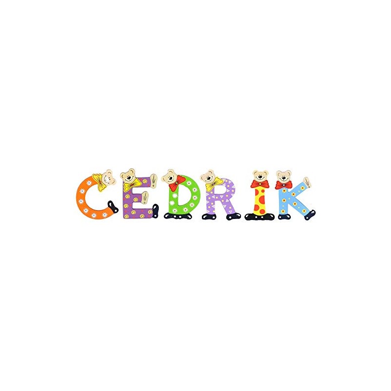 Playshoes Children's Wooden Letters Names Cedrik Set – Assorted