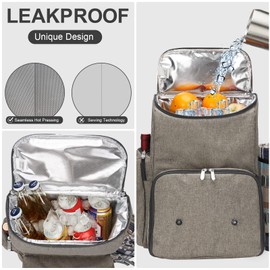 Picnic Backpack for 4 Person with Large Insulated Cooler Bag, Picnic Basket Set with Wine Pouch,Waterproof Picnic Blanket & Cutlery Set. Perfect for Beach, Camping, Party,Wedding Gift for Couple,Brush