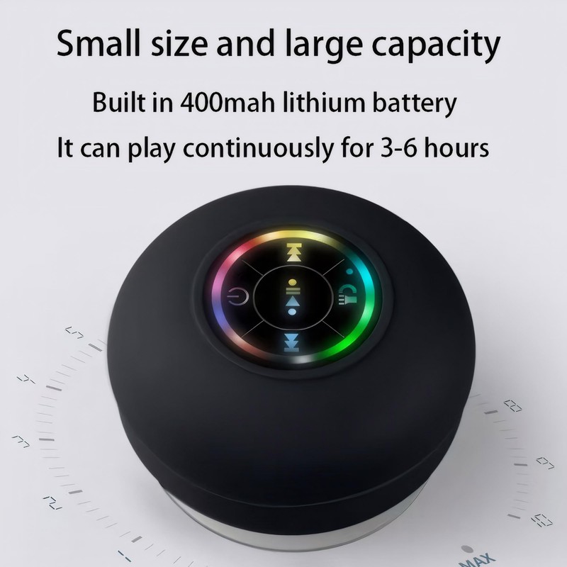 YDCZTYGY Portable Mini Bluetooth Wireless Waterproof Speaker with Suction Cup