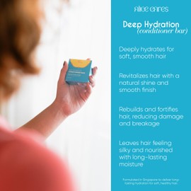 Alice Cares Deep Hydration Conditioner Bar - with Almond Butter and Shea Butter - for Soft and Smooth Hair