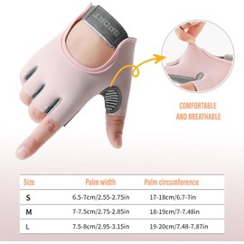 Liyquint Ventilated Gym Workout Gloves with Wrist Support for Women - Professional Weight Lifting Gloves for Gym Training, Fitness, Exercise, Hanging, Pull ups (Pink，M)