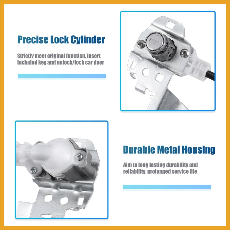 Partuto 1 Set Front Left Side Door Lock Cylinder Cable